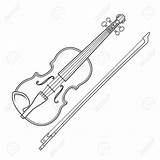 Violin Bow Vector Fiddle Drawing Outline Contour Dark Background Illustration Getdrawings Grey sketch template