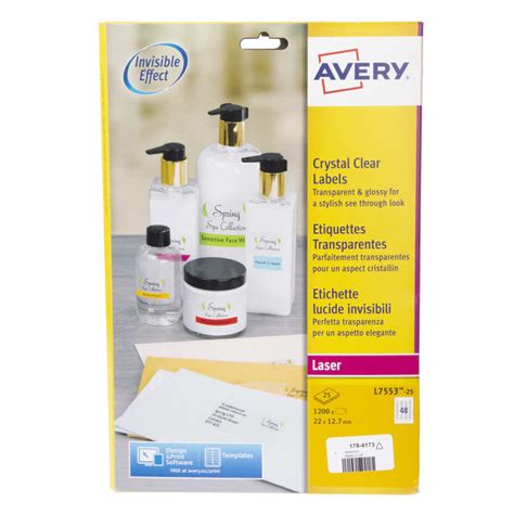 avery avery transparent address label pack   label