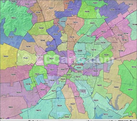33 San Antonio Map With Zip Codes Maps Database Source