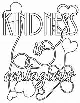 Kindness Contagious sketch template