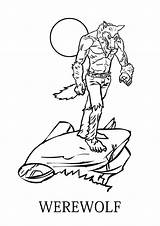 Loup Garou Werwolf Personnages Werewolf Coloriages Ko Colorier Ausmalbilder sketch template