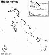 Bahamas Map Outline Name Clipart sketch template