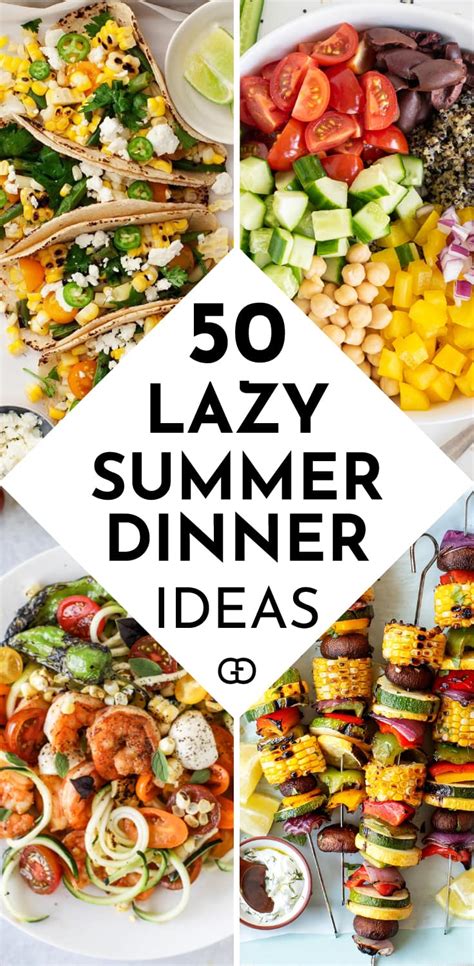 easy summer dinner ideas    cool gathering dreams