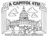 Capitol Coloring Fourth Pages July Pbs Color Pdf sketch template