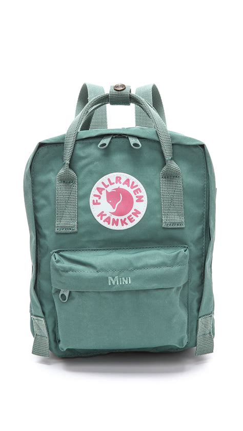 fjallraven kanken mini backpack  green lyst