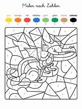 Zahlen Malen Drache Drachen Malvorlage Magique Schule Farben Dinosaure Colour Kolorowanki Kindern Ritter Arbeitsblatt Kodowane Pippi Langstrumpf Burg Tattoos Numero sketch template