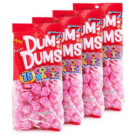 dum dums lollipops hot pink watermelon flavor   count bags walmartcom