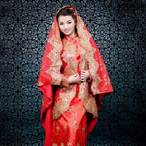 Custom Muslim Wedding Dress Color Red Arabic Dresses For Women Long