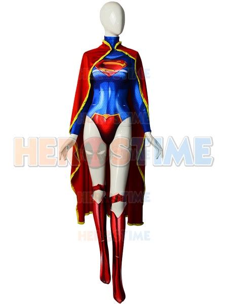 the new 52 supergirl printing female superhero cosplay