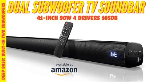 sound bar  built  dual subwoofer tv soundbar youtube