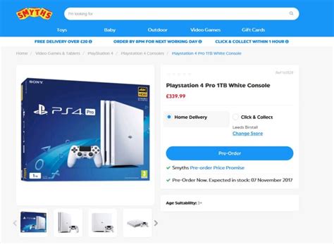 white ps pro tb listed  release  xbox    november