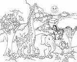 Coloring African Savanna Animals Pages Flag sketch template