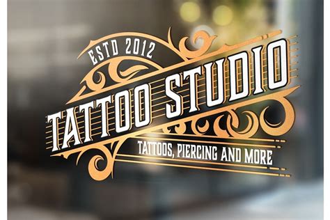 tattoo logo template creative illustrator templates creative market