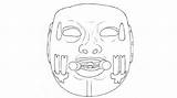 Olmec Mask Drawing Head Stone Bbc Gods Jade sketch template