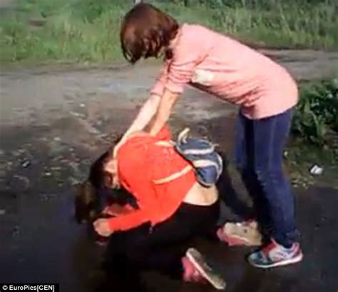 russian school bullies force girl to drink puddle water for being too pretty daily mail online