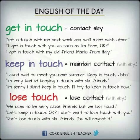 touch    touch  lose touch english idioms english writing english vocabulary