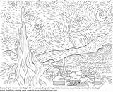 Van Pages Coloring Gogh Vincent Getdrawings Getcolorings sketch template