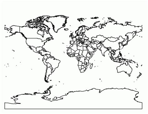 world map coloring page    kids gain  good knowledge