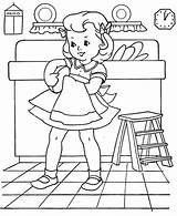 Chores Meninos Meninas Coloriage Bordado Cadeneta Qisforquilter Housekeeper Vaisselle Doing Enfant Dishwasher Depuis Pedagoga Surda sketch template