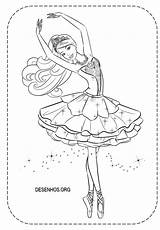 Colorir Barbie Bailarina Desenhos Dança Distante Levar Proporciona Assiste Um sketch template