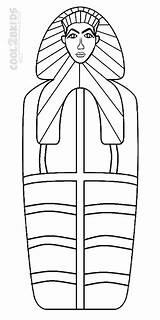 Mummy Coloring Pages Template Kids Coffin Egyptian Printable sketch template