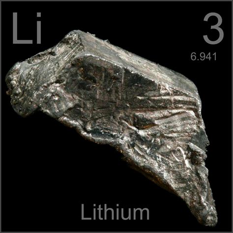 lumps  sample   element lithium   periodic table
