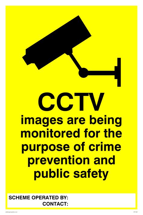 cctv warning security stickers signs  internal  external