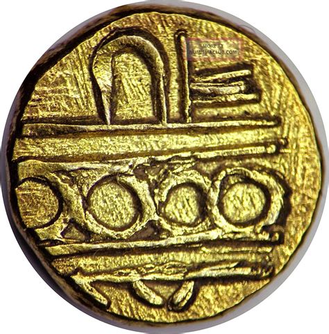 ad gold fanam native states  india gold ancient coin