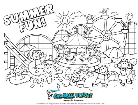 coloring pages summer coloring pages  preschool summer season