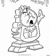 Coloring Pages Beast Beauty Disney Printable Belle Cogsworth Kids Clock Color Sheets Drawing La Et Bete Character Books Visit Getcolorings sketch template