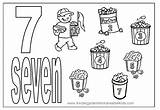Coloring Number Pages Library Clipart Seven Sheet Children Cartoon Popular sketch template