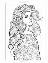 Coloring Hair Pages Girl Adult Getcolorings Color sketch template