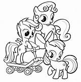 Pony Coloring Pages Colouring Little Kids sketch template
