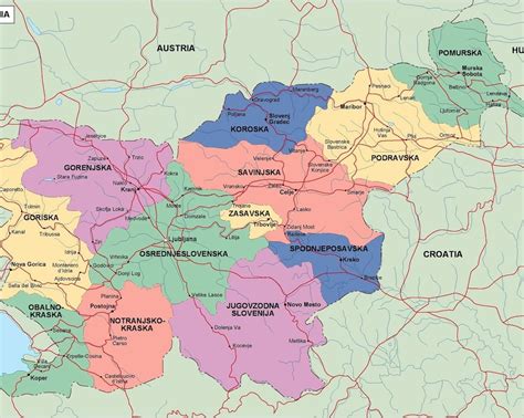 slowenien politische landkarte karte von slowenien die politischen