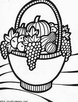 Coloring Fruit Basket Pages Drawing Thanksgiving Fall Print Thecoloringbarn Getdrawings Baskets Choose Board Popular sketch template