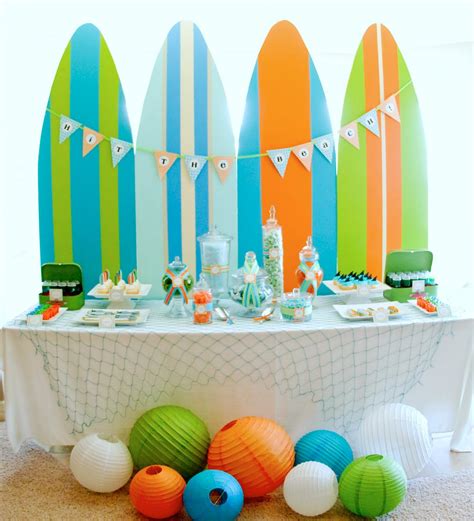 karas party ideas kids birthday party themes surfs  summer party