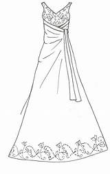 Dress Wedding Coloring Pages Line Barbie Deviantart Beautiful Printable Drawing Patterns Dresses Girls Prom Da Designs Fashion Color Print Doll sketch template