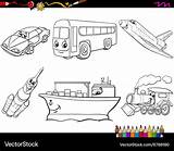 Coloring Vehicles Transport Vector Royalty sketch template