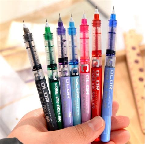 liquid ink roller ball plastic writing gel  mm stainless needle