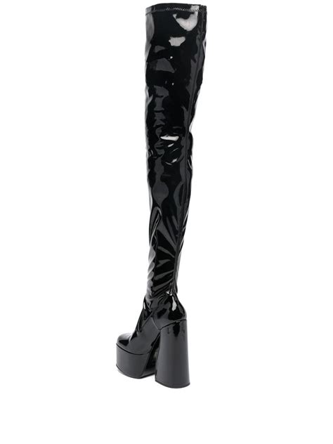 le silla nikki 170mm patent thigh high boots farfetch