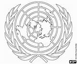 Onu Naciones Unidas Banderas Simbolo Nations Unicef Logotipo Molde Colorearjunior Bandiere Paz Della Organización sketch template