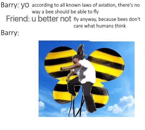 Barry Yo According To All Known Laws Of Aviation There S