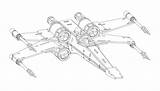 Xwing Starfighter sketch template