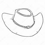 Sketch Hat Cowboy Stock Depositphotos sketch template