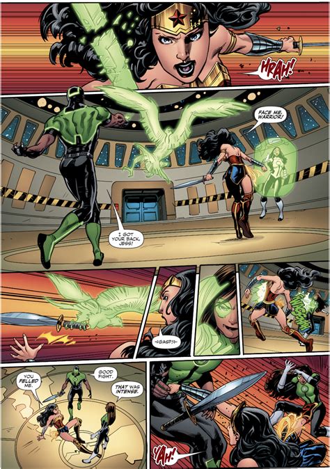 Wonder Woman Trains With The Green Lanterns Comicnewbies