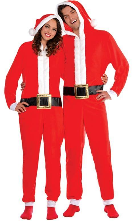 adult santa one piece pajamas party city christmas pinterest pajama party products and