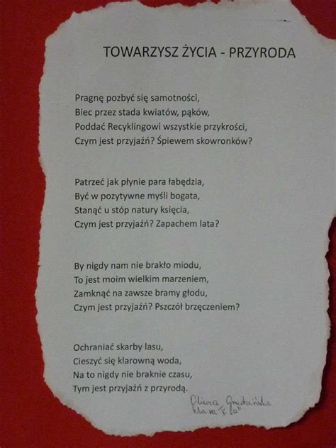 wiersze dla ziemi szkolne blogi