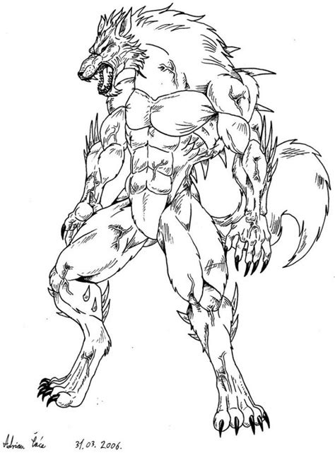 werewolf coloring pages letscoloritcom werewolf drawing