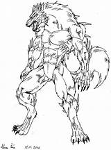 Werewolf Colouring Crovirus Kleurplaat Weerwolf Werewolves Letscolorit Th04 sketch template