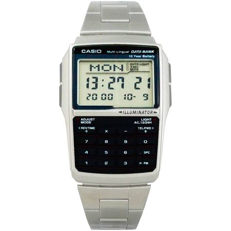 casio silver digital   databank calculator alarm light dbc   walmartcom
